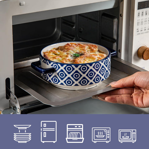 Cerkik tazón pasta y sopa cerámico azul, perfecto para comidas mixtas.