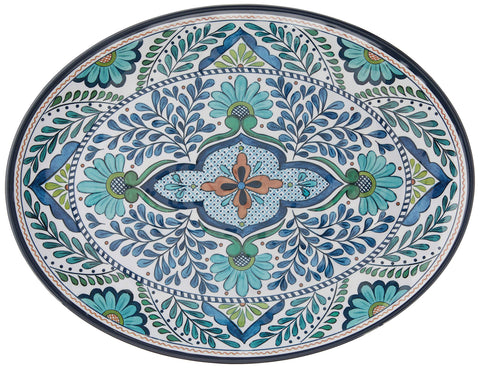Certified International Talavera Melamine: plato oval multicolor para uso diario en casa.