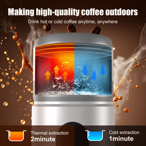 Ceshu cafetera portátil admite café molido y cápsulas para flexibilidad