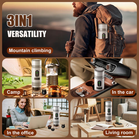 Ceshu cafetera portátil ligera y compacta para camping y viaje