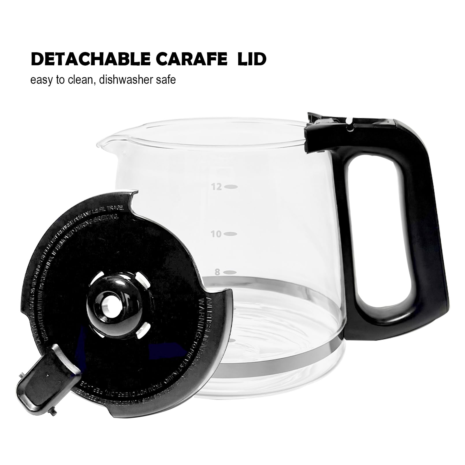 Jarra de café Cestlaive en vidrio borosilicato resistente al calor.