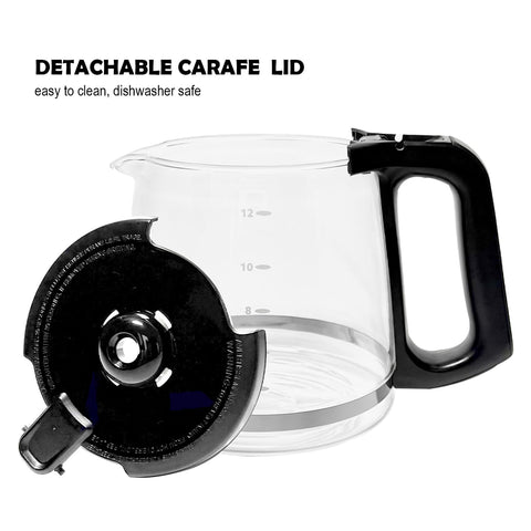 Jarra de café Cestlaive en vidrio borosilicato resistente al calor.