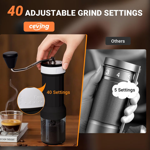 Molinillo Ceving portátil y compacto para viaje y camping.