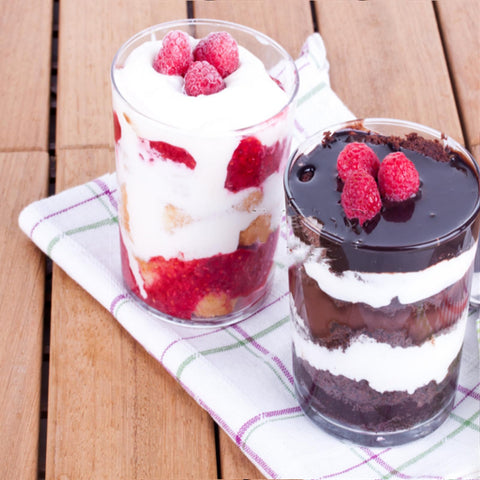 CEZOOWYEX copas postre apilables, fáciles de desechar o reutilizar