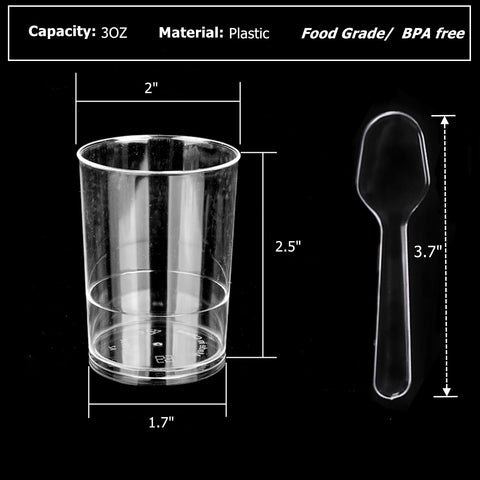 CEZOOWYEX cucharas incluidas, práctica para degustaciones y porciones