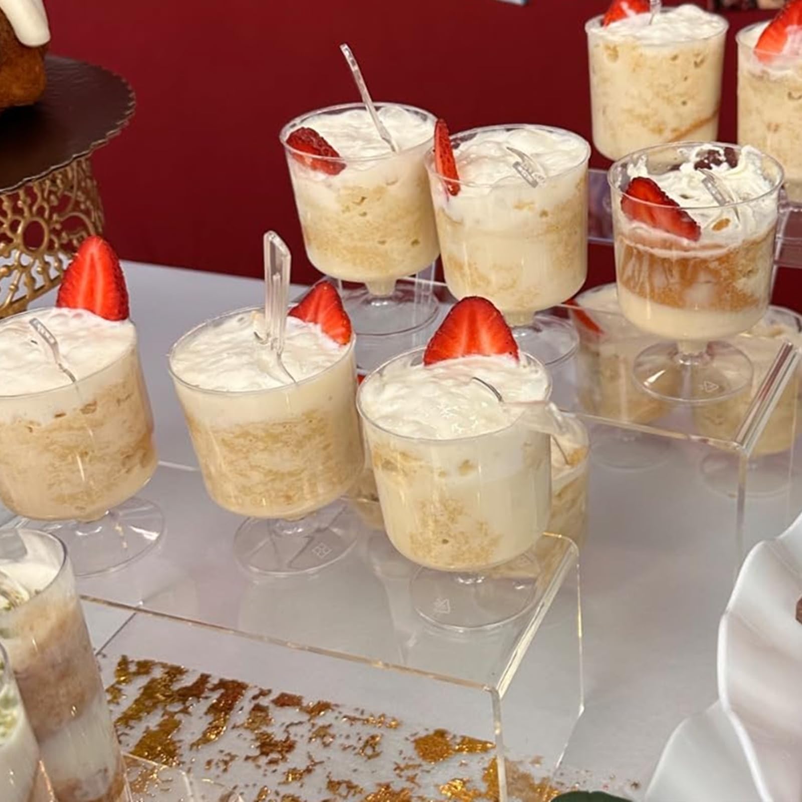 CEZOOWYEX vasos postre claros cristalinos para postres y presentaciones