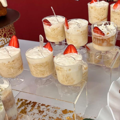CEZOOWYEX vasos postre claros cristalinos para postres y presentaciones