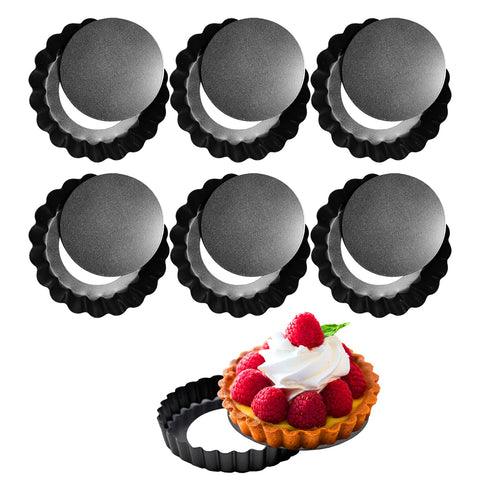 CFGUK moldes tartas mini 4 pulgadas con fondo removible para tartas caseras