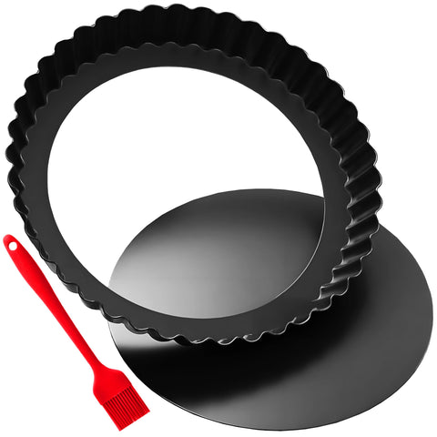 CFGUK molde tarta 11 pulgadas con fondo desmontable para tartas uniformes
