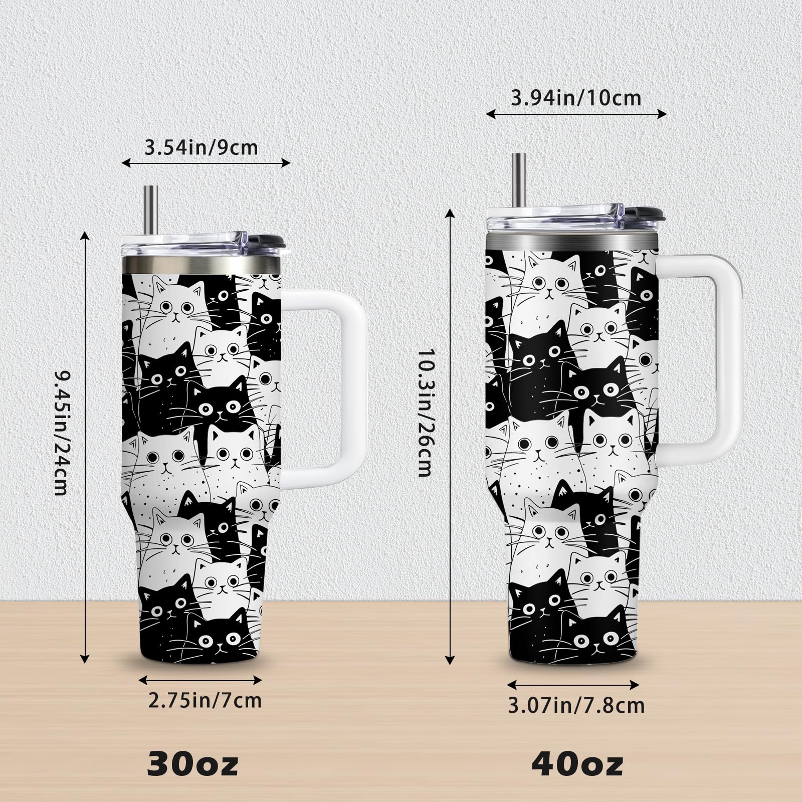 CGMIBAS tumbler tapa sellada y paja reutilizable para evitar derrames.