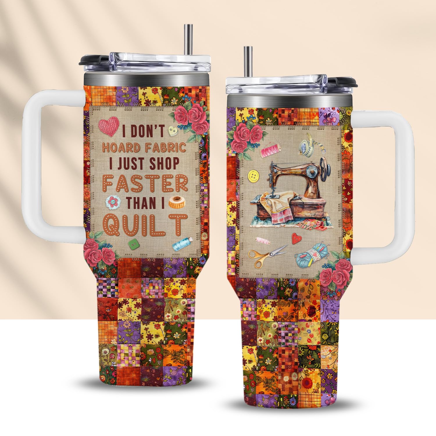 CGMIBAS Vaso térmico costura 40oz para sesiones largas de costura