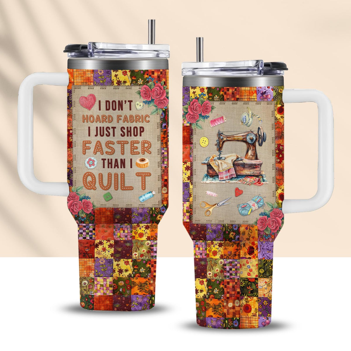 CGMIBAS Vaso térmico costura 40oz para sesiones largas de costura