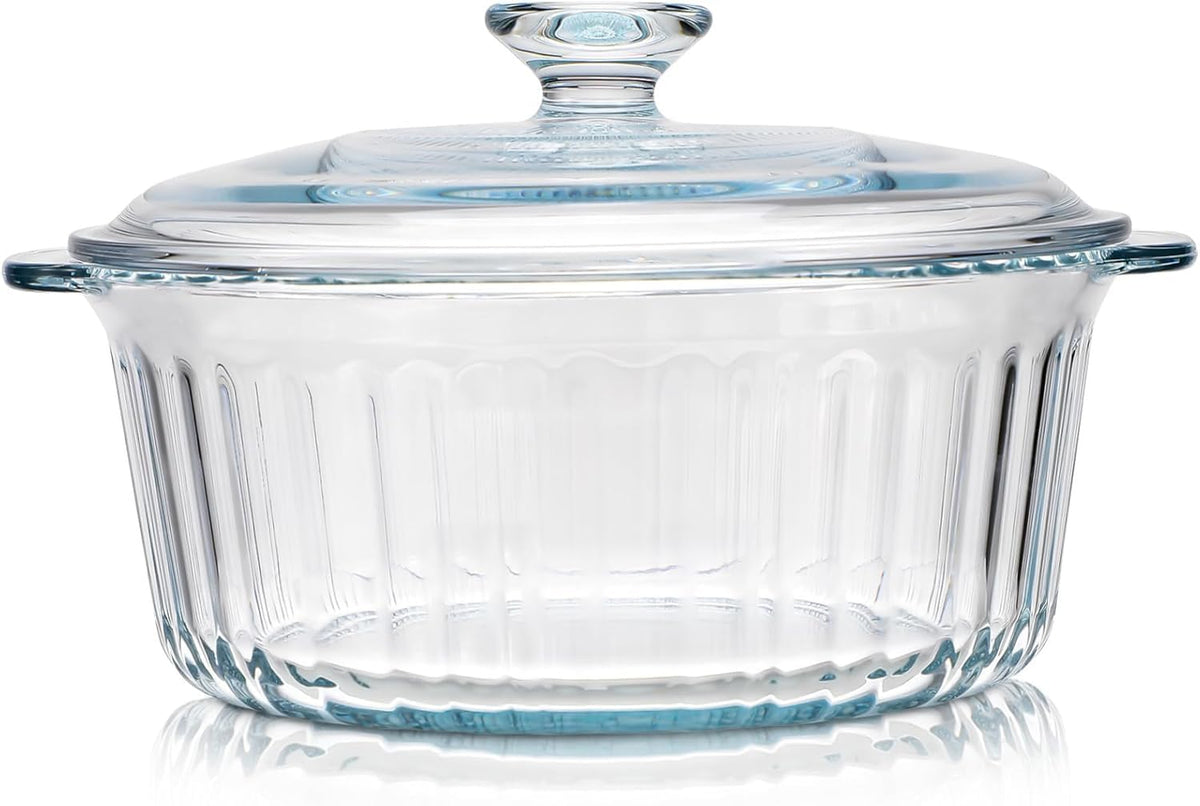 CGNWEEPS cazuela de vidrio borosilicato con tapa, ideal para hornear