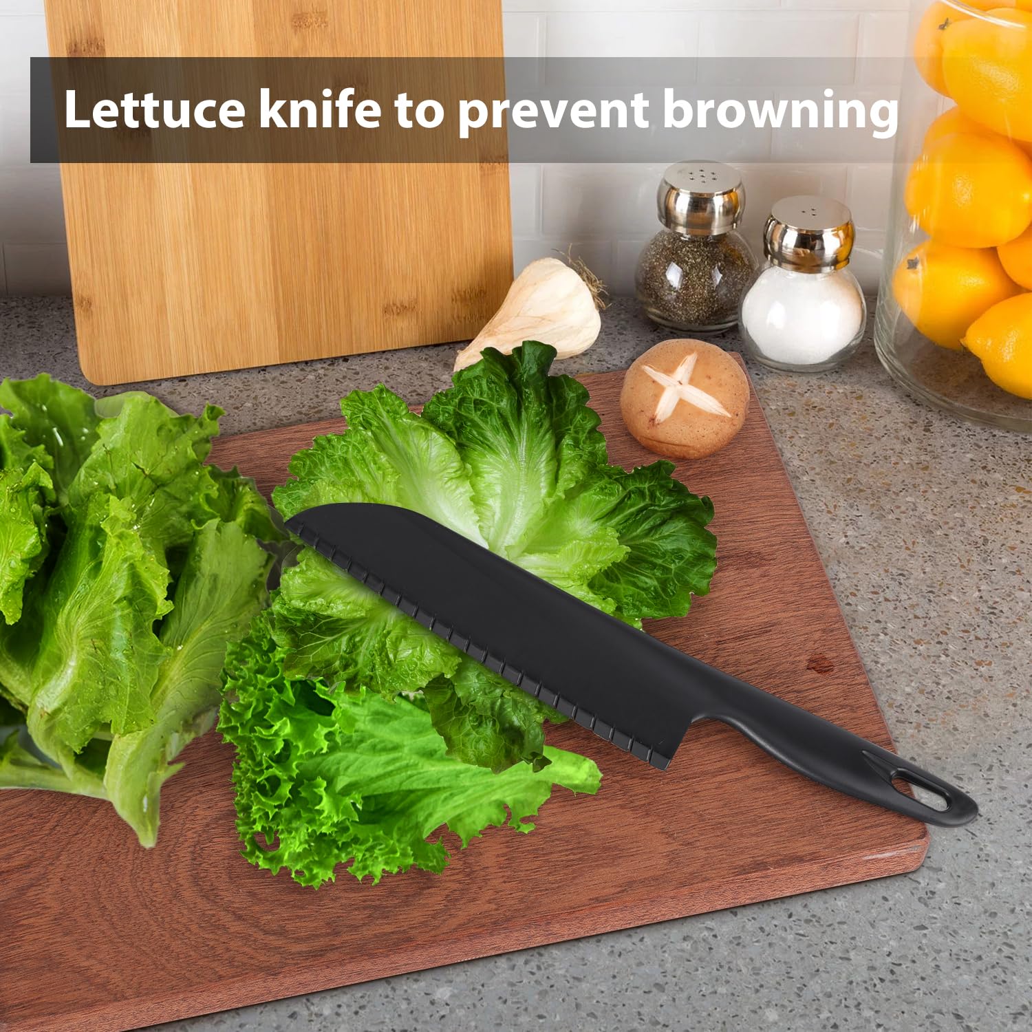 ChaLeeMoo cuchillo nylon serrado, facilita cortar verduras sin esfuerzos y sin rayar.