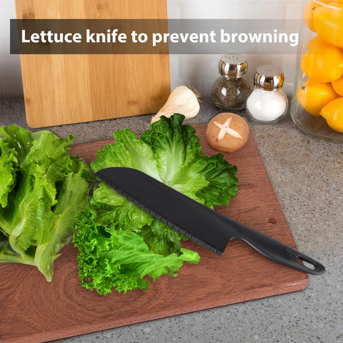 ChaLeeMoo cuchillo nylon serrado, facilita cortar verduras sin esfuerzos y sin rayar.