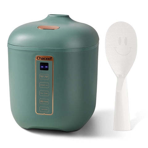 CHACEEF mini arrocera con capacidad de 2 tazas crudas, ideal para porciones pequeñas.