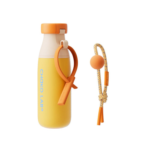 CHAKO LAB botella acero inoxidable aislada con dos asas, transporte cómodo en cualquier viaje.