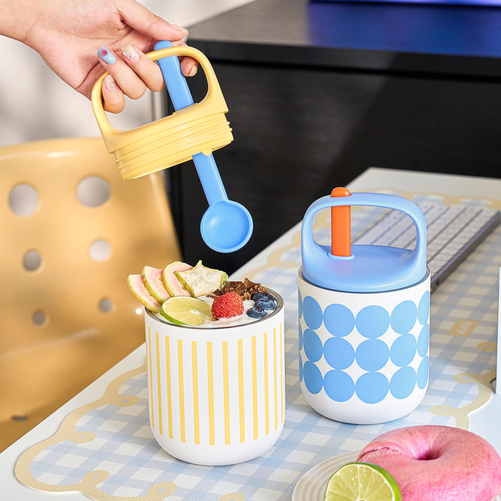 CHAKO LAB Food Jar cuchara salida automática limpieza higiénica durante uso