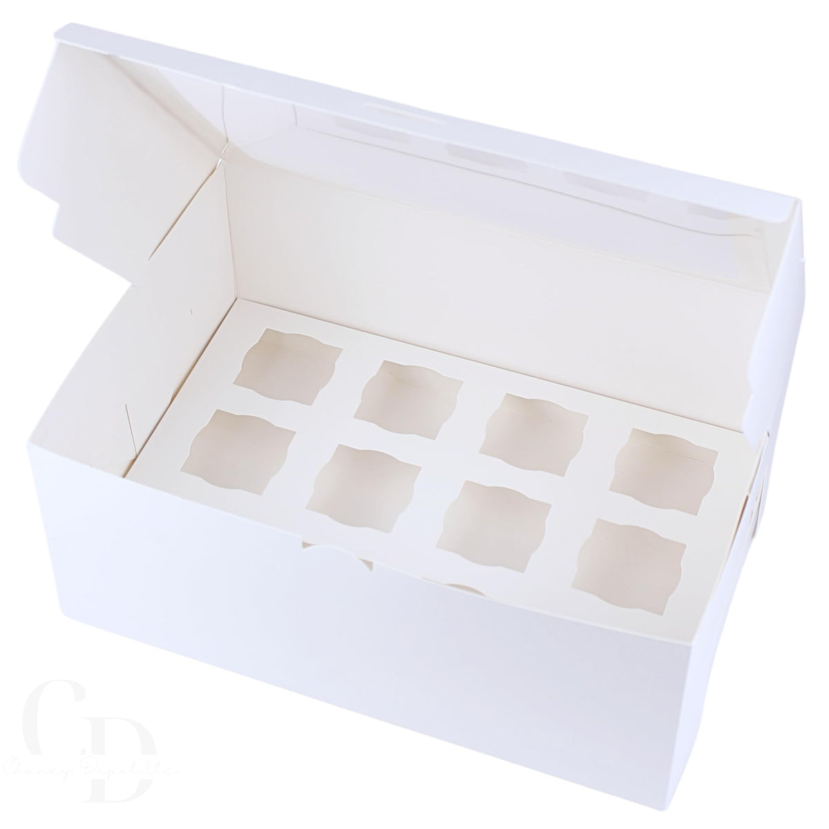 Caja postre shooter Chaney Depot: capacidad para 12 copas 5oz, transporte seguro.