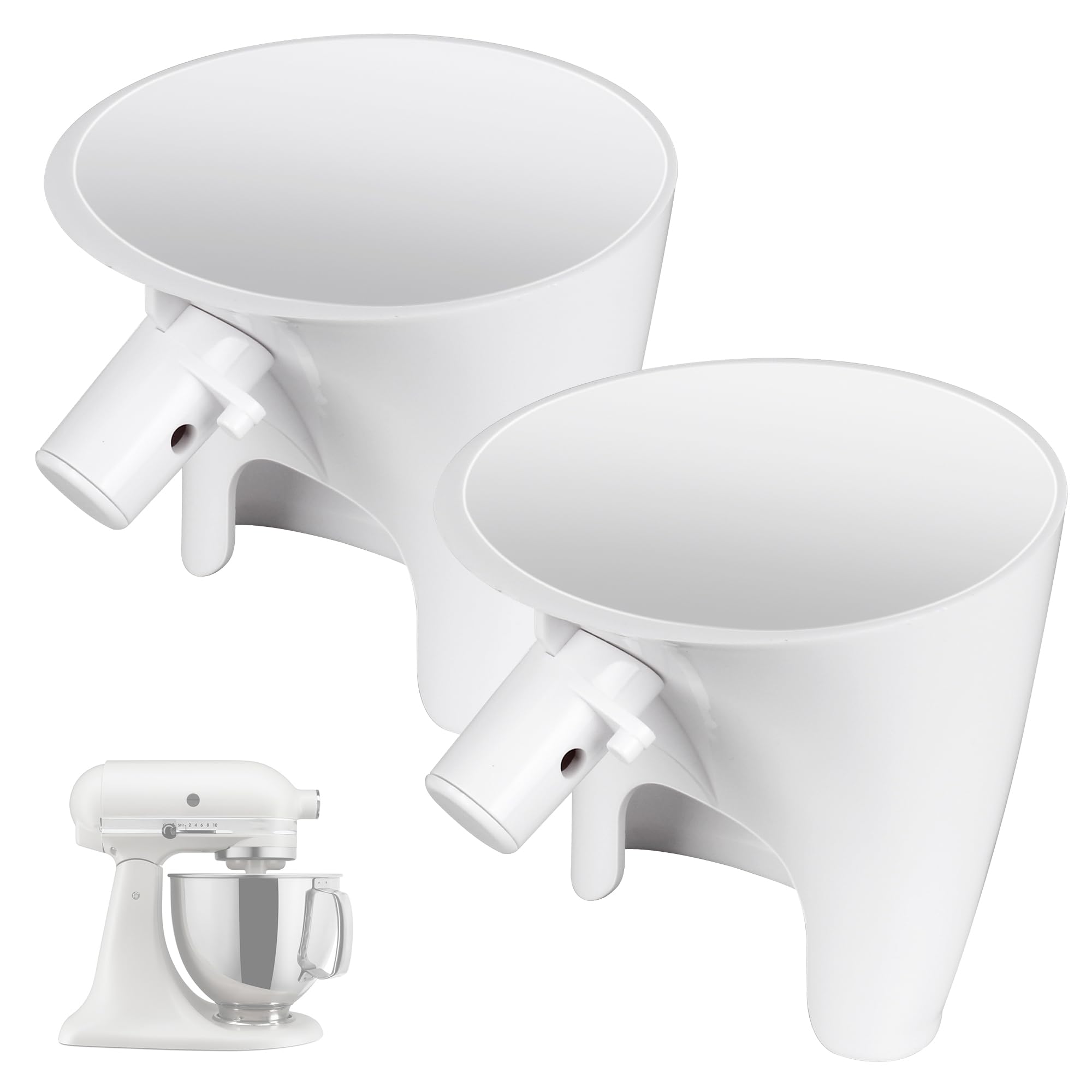 ChangTa embudo de harina para batidora KitchenAid, vertido limpio y preciso.