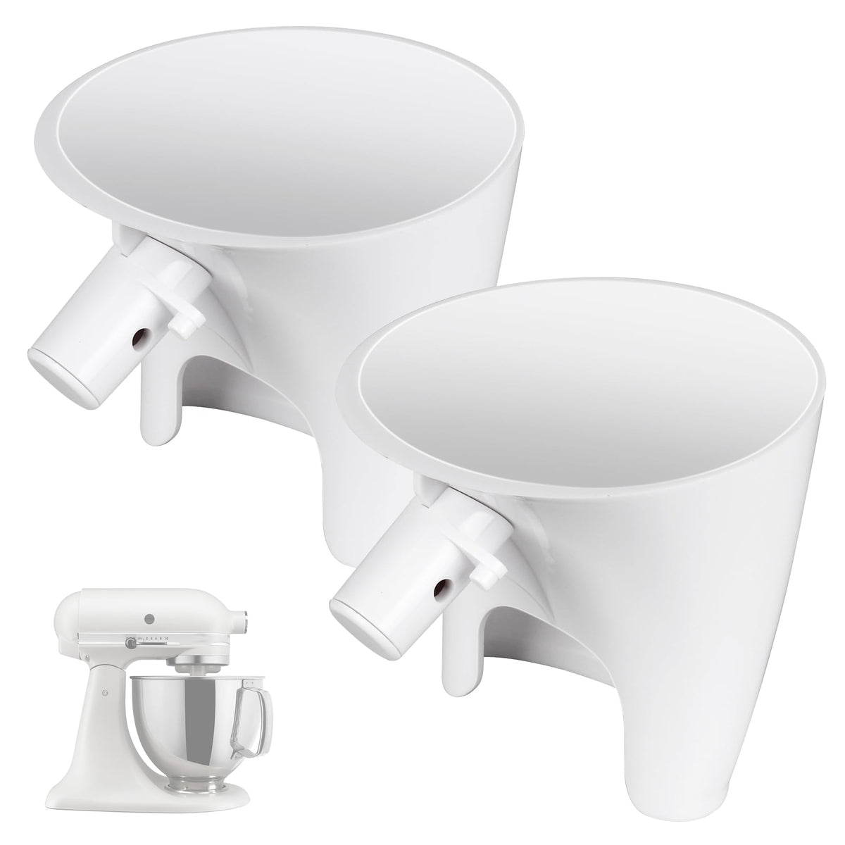 ChangTa embudo de harina para batidora KitchenAid, vertido limpio y preciso.