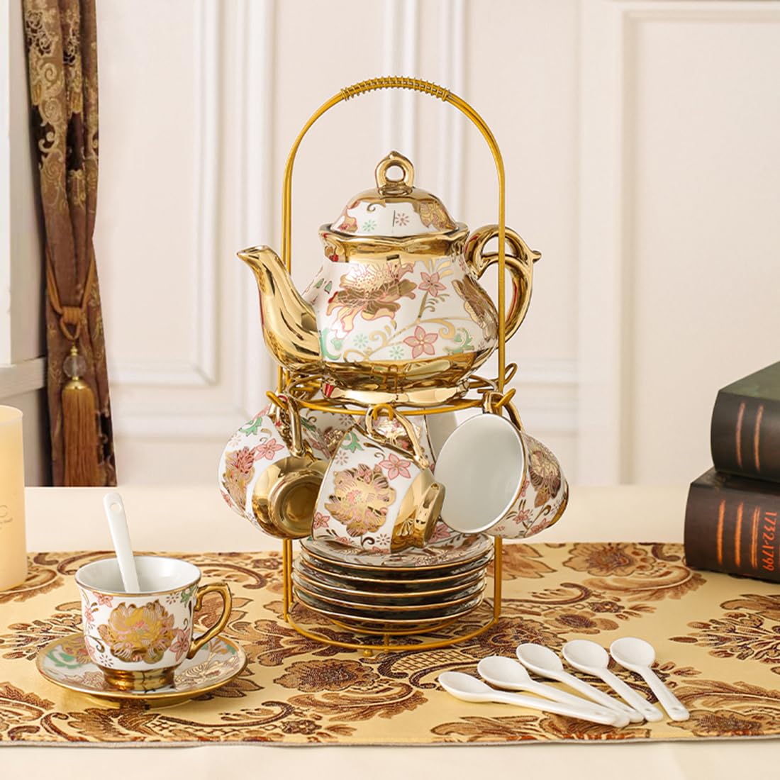 CHANJOON detalle dorado en borde, realza la porcelana