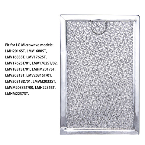 ChapLithe filtro de grasa para LG LMV1680ST, mantiene la grasa bajo control.