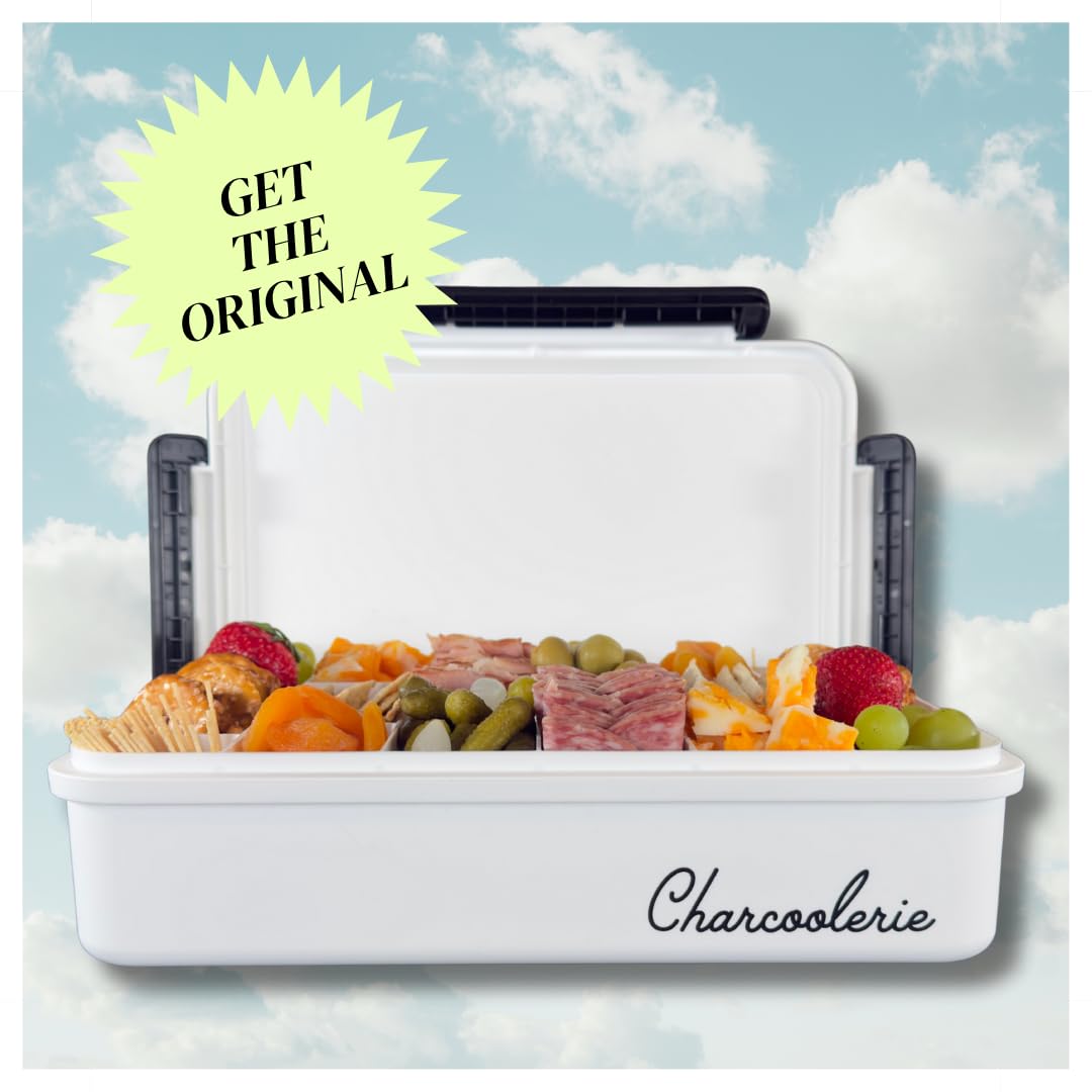 Charcoolerie tapa convertible en bandeja sirve como bandeja para pan y dips