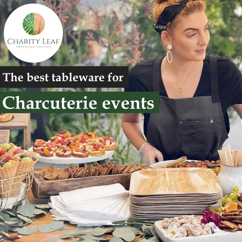 Charity Leaf bandeja biodegradable, opción sostenible para servir comidas
