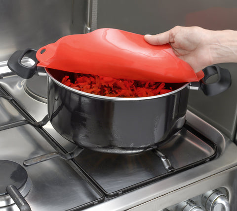 Tapa apta para horno y microondas Charles Viancin para cocción.