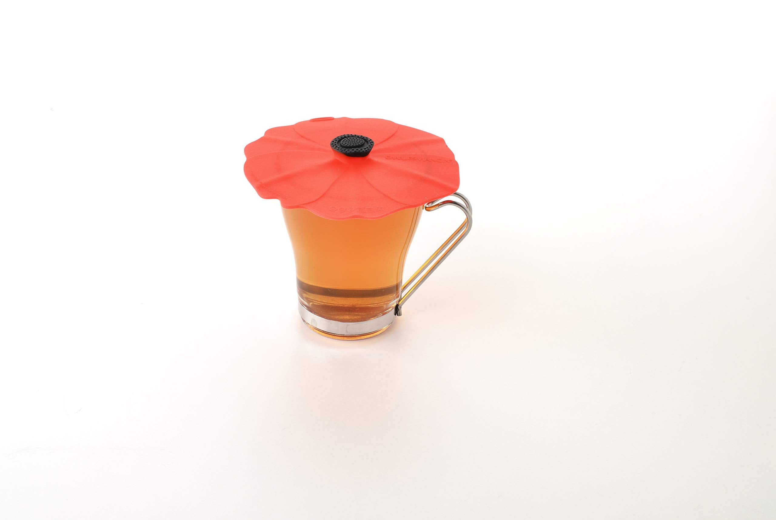 Charles Viancin Poppy tapa silicona en acero inoxidable para bebidas
