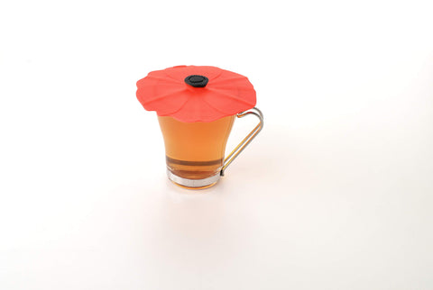 Charles Viancin Poppy tapa silicona en acero inoxidable para bebidas