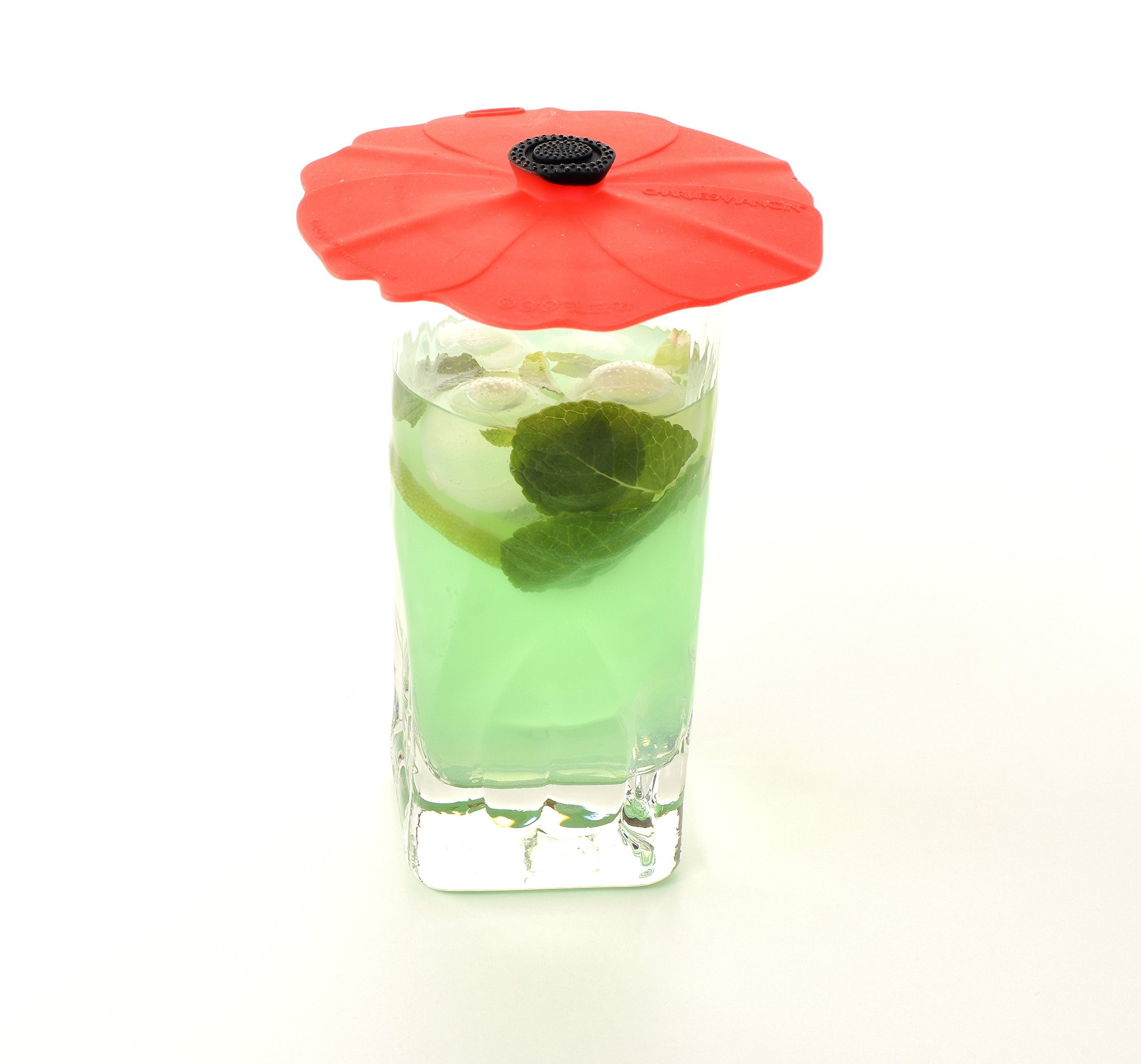 Charles Viancin Poppy tapa silicona con diseño floral para cocina