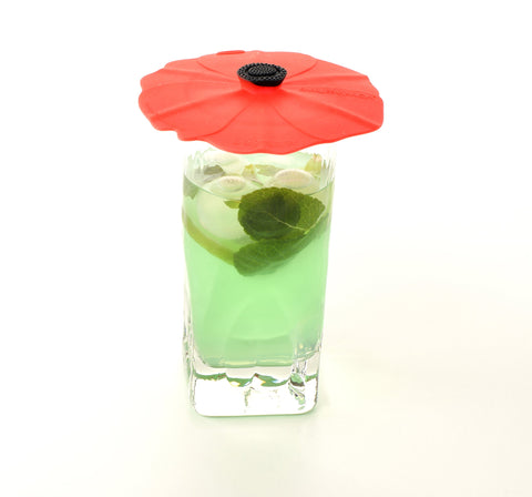 Charles Viancin Poppy tapa silicona con diseño floral para cocina