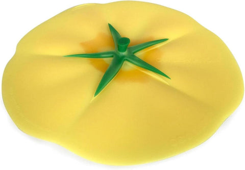 Tapa reutilizable Charles Viancin para reducción de desechos plásticos en cocina.