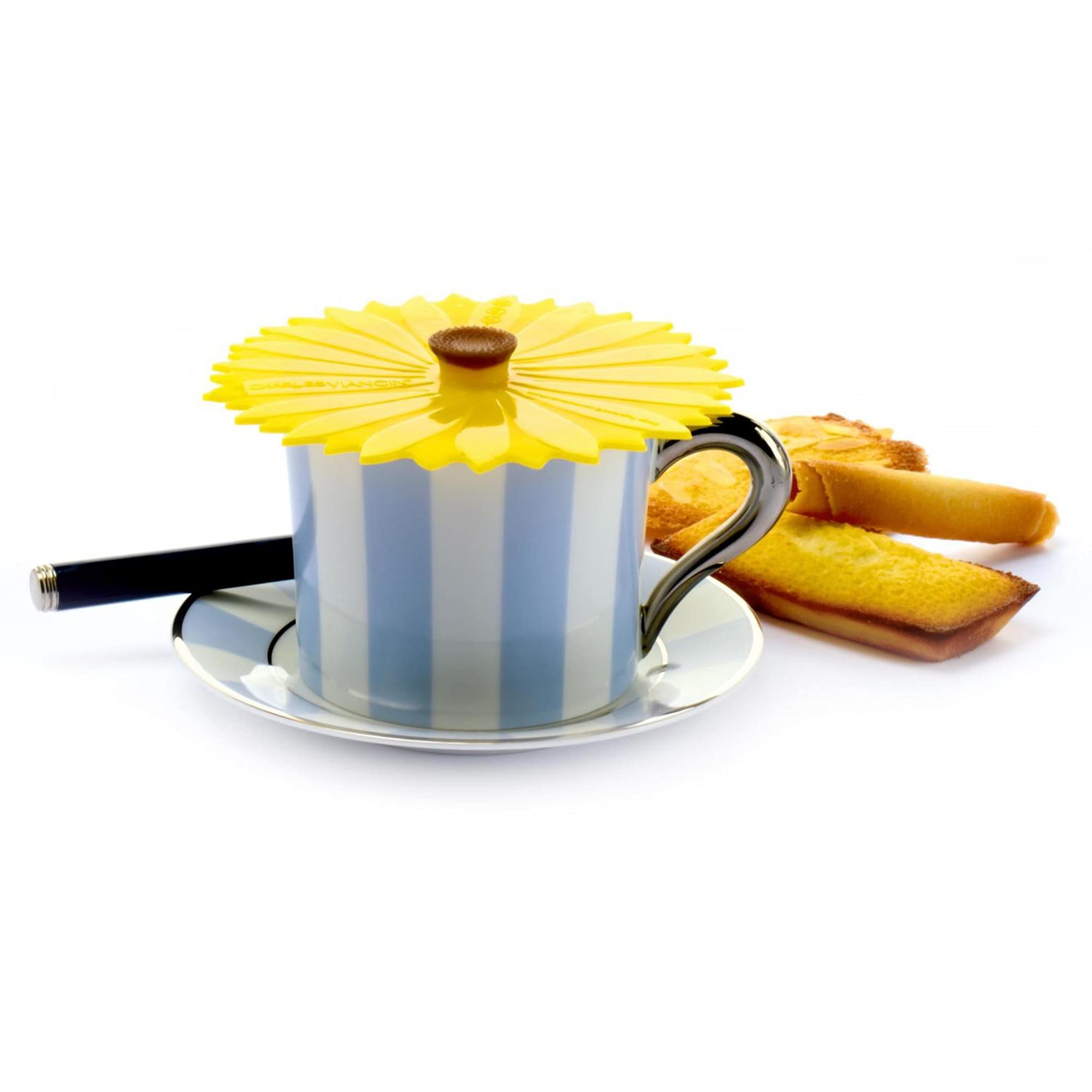 Charles Viancin tapas vidrio silicona Sunflower: ideal para uso al aire libre.