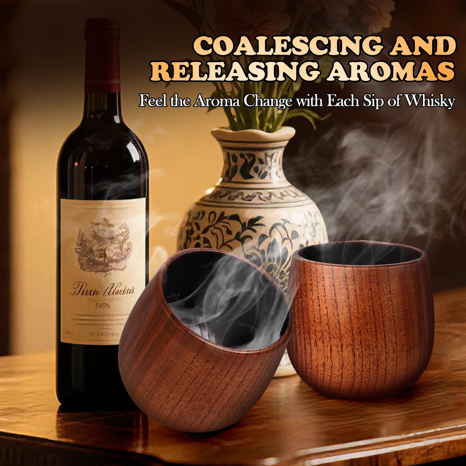 Vaso Charred Oak, apto para regalo y cuidado minimalista.