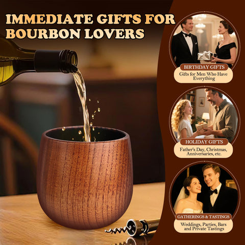 Vaso Charred Oak con interior carbonizado que realza el sabor.