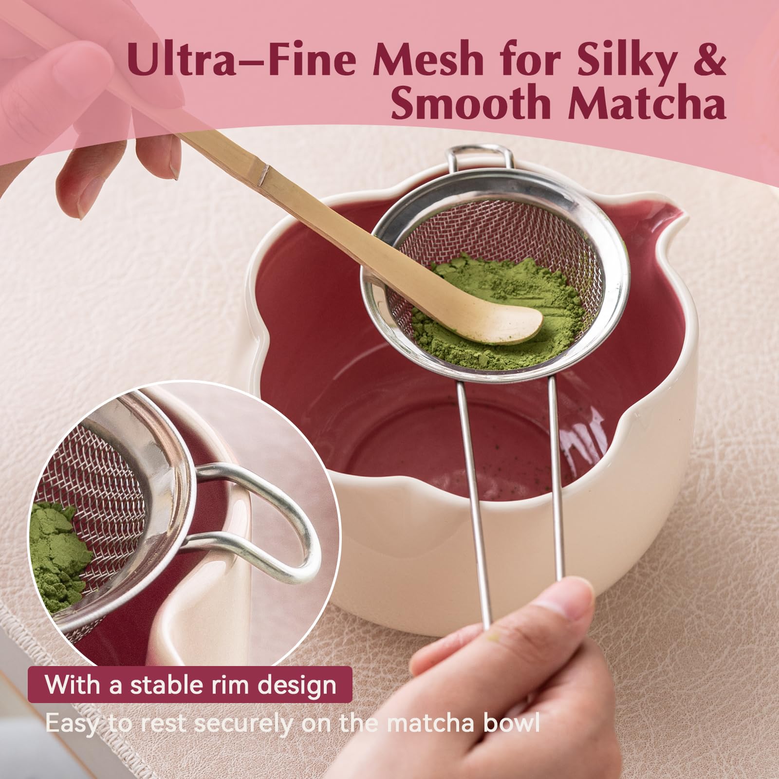 ChaseWind sifero fino, filtración suave para un matcha sin grumos