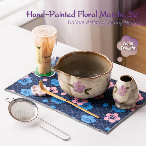 ChaseWind Set de Matcha: batidor de bambú para espuma estable y cremosa.