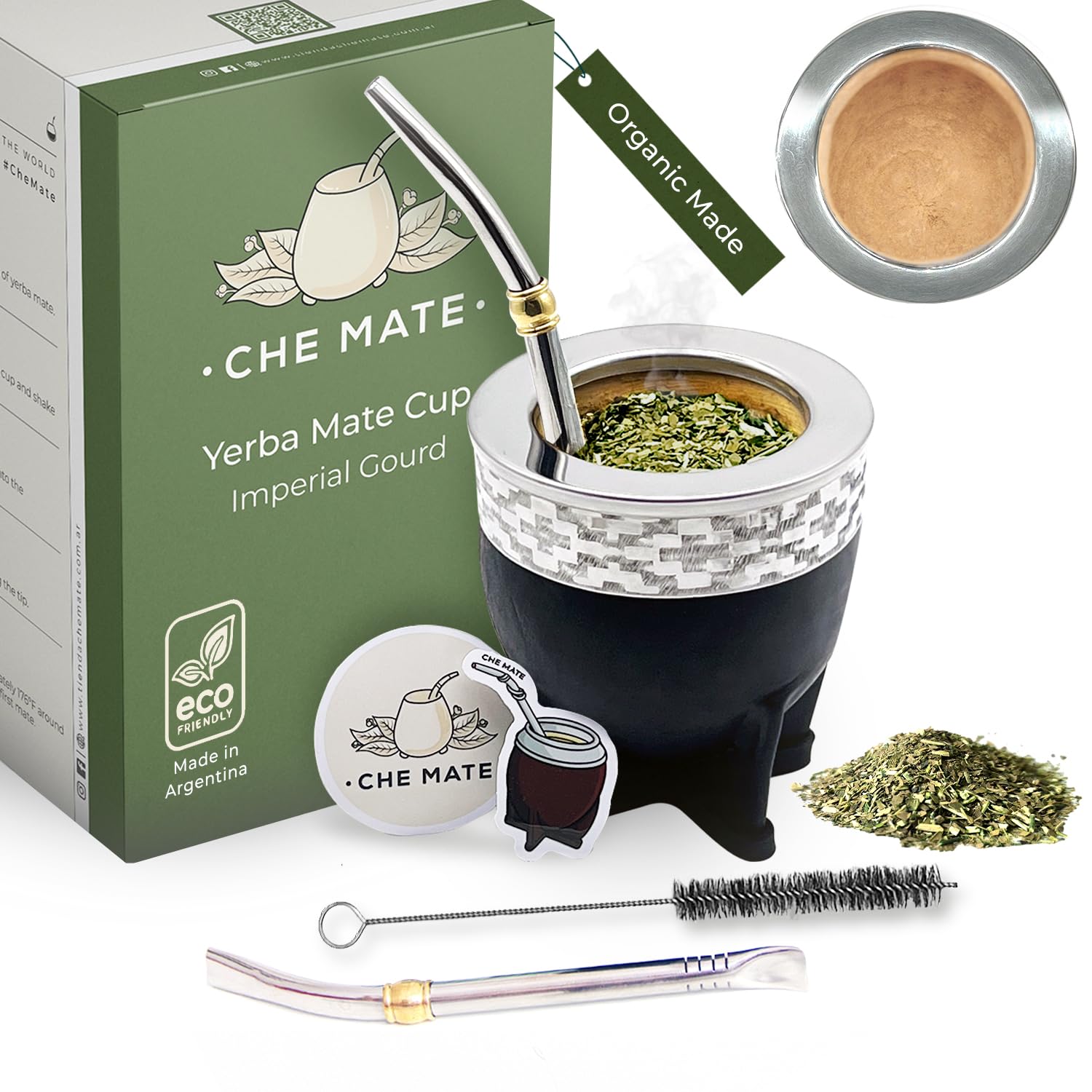 Copa CHE MATE Yerba Mate Imperial artesanal para una experiencia auténtica.