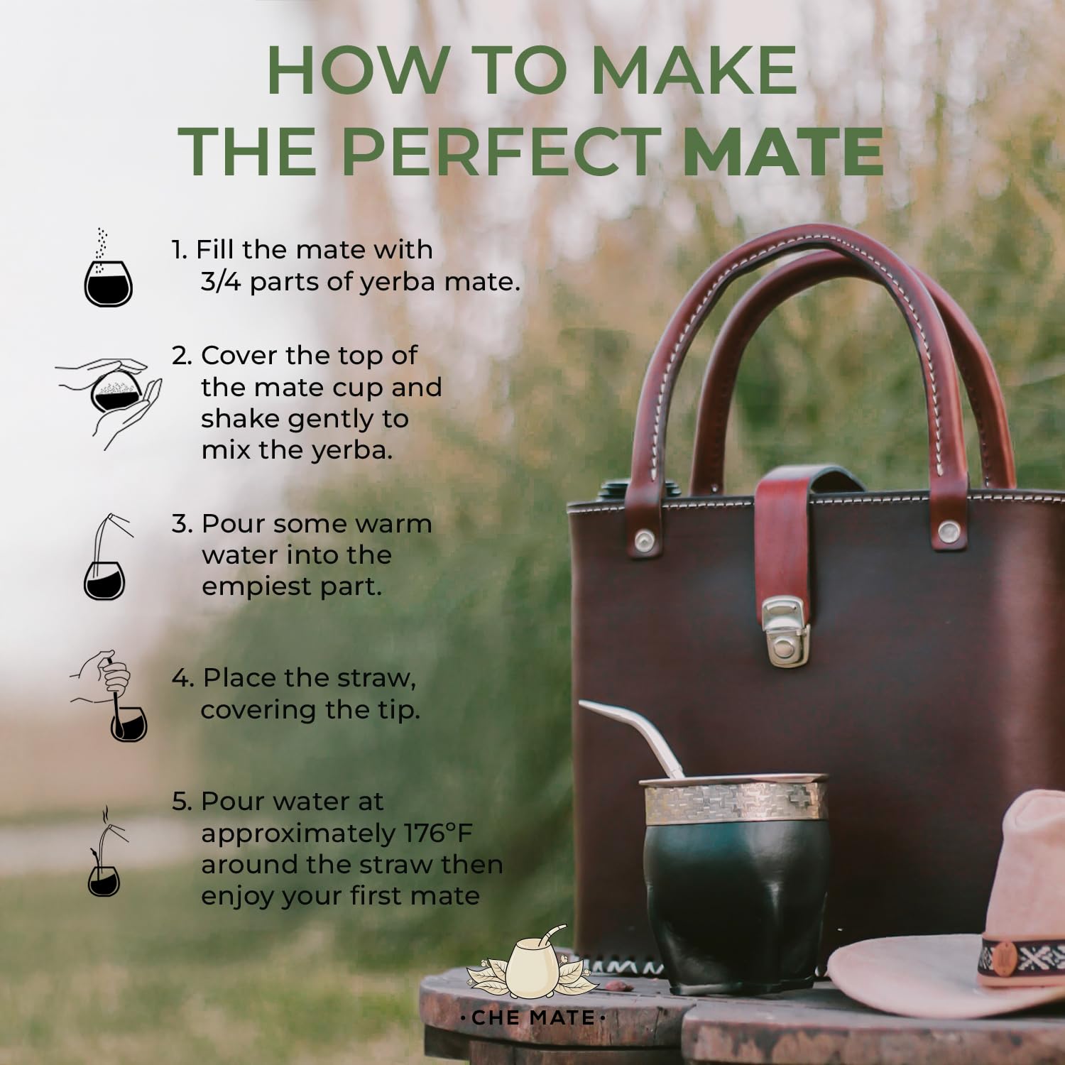 Uso diario de yerba mate con sabor tradicional y ceremonial.