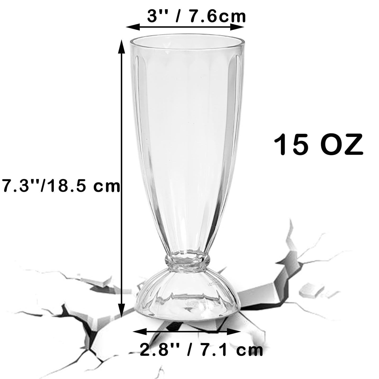 Vasos Cheardia de plástico resistentes, sin fracturas, perfectos para batidos y helados.