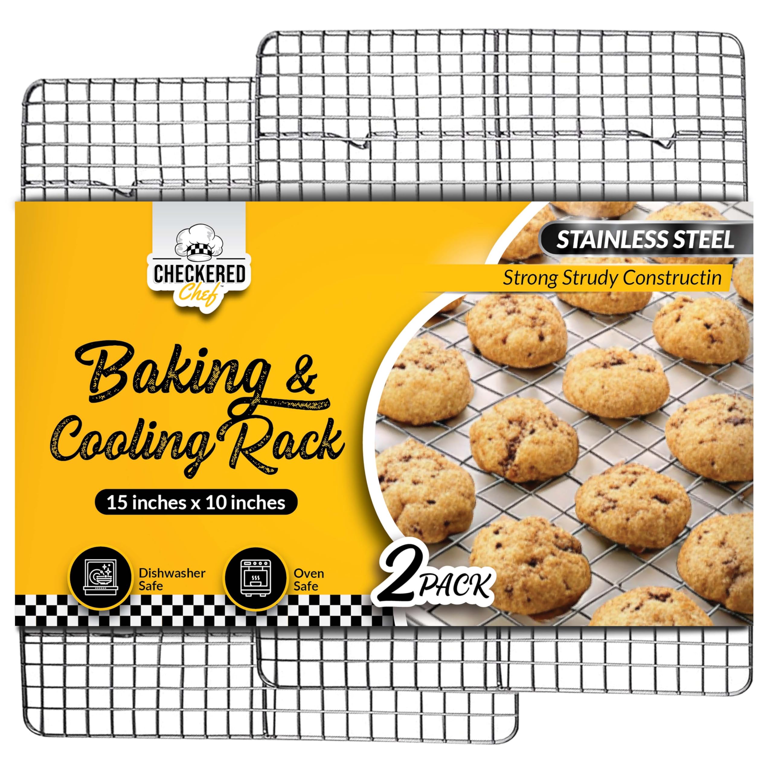 Rejilla Checkered Chef de enfriamiento 10x15 para cocina eficiente