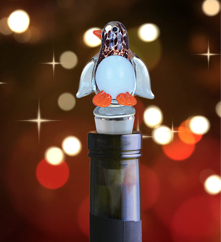 Tapón Cheers Penguin con sellado hermético para conservar vino.