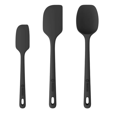 ChefAide espátulas de silicona, conjunto de tres piezas para cocinar con seguridad.
