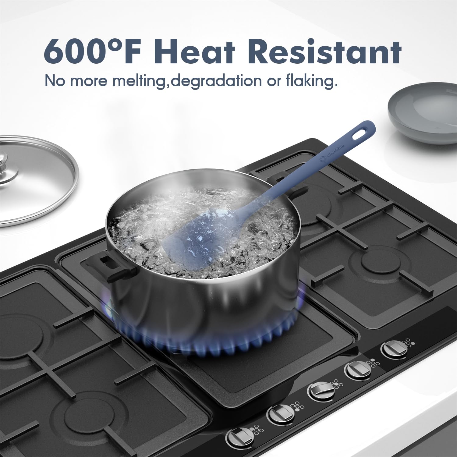 ChefAide espátula silicona resistente al calor 600°F cuida tus utensilios antiadherentes