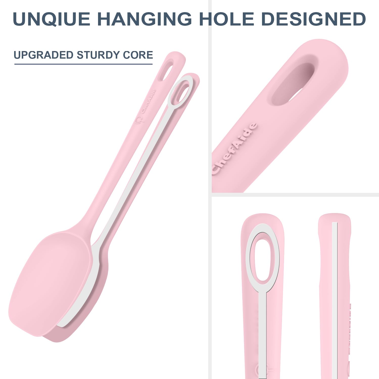 ChefAide: espátulas flexibles y resistentes con mango ergonómico para uso diario