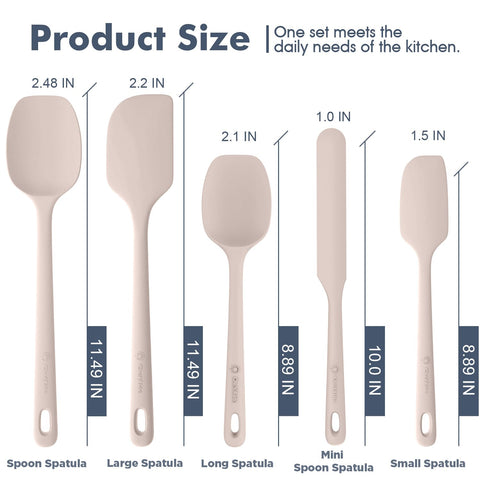 ChefAide mango ergonómico: espátula cómoda para mezclar y raspar ingredientes sin esfuerzo.