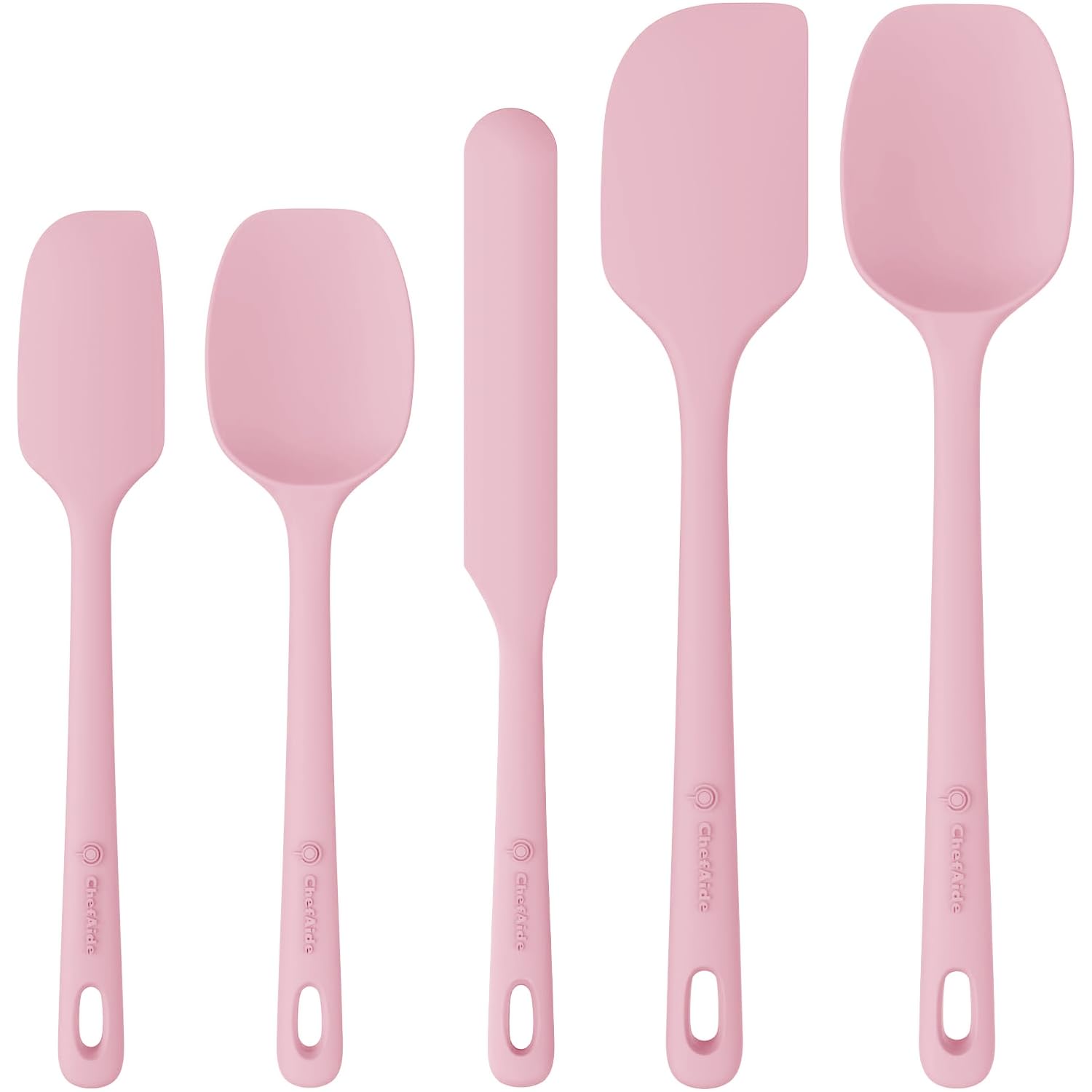 ChefAide: conjunto de 5 espátulas de silicona para cocinar sin rayar sartenes antiadherentes
